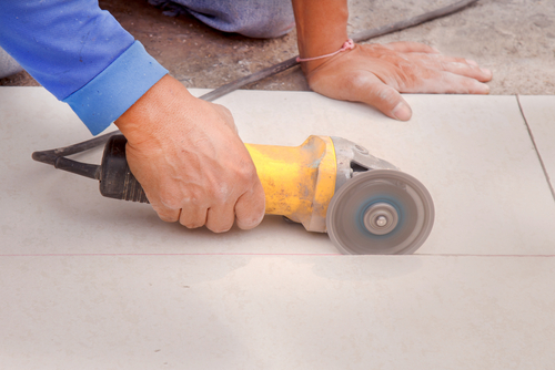 Cutting of a drywall element